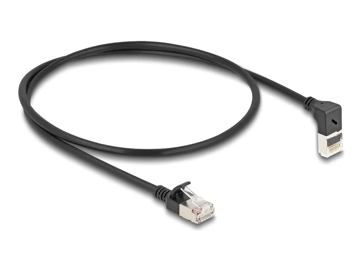 Delock Netzwerkkabel - RJ-45 (M) nach oben angewinkelt zu RJ-45 (M)