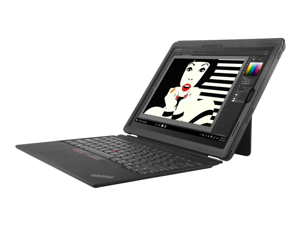 Lenovo Protector - Gen 3 - Schutzhülle für Tablet - widerstandsfähig - Polycarbonat, thermoplastischer Elastomer (TPE) - Schwarz - für ThinkPad X1 Tablet (3rd Gen) 20KJ, 20KK
