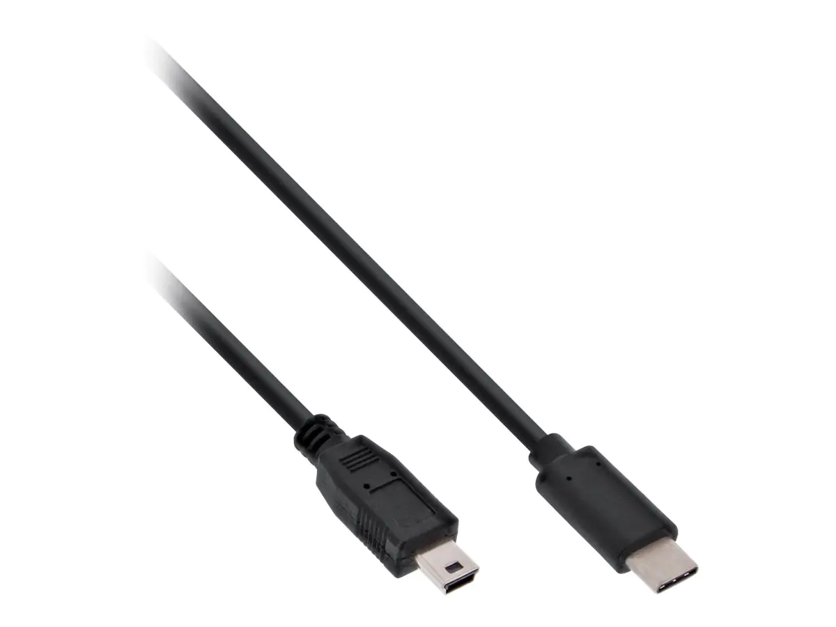 InLine - USB-Kabel - USB-C (M) bis Mini-USB, Typ B (M) - USB 2.0 - 0.5 A - 5 m - Schwarz