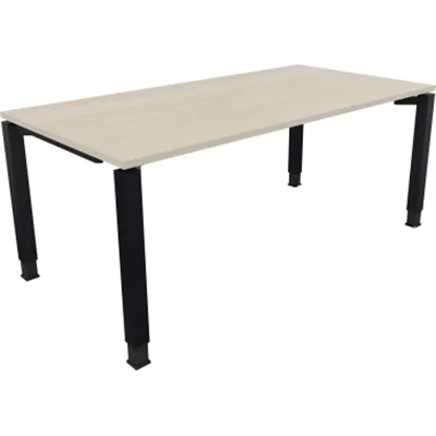 Schreibtisch Vierfuß Quadratrohr B1800xT900xH680-820 an/Akazie hell