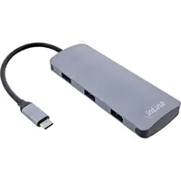 InLine USB 3.2 Gen.2 Hub 4x USB-C+ 3x USB-A PD 100W Aluminium grau