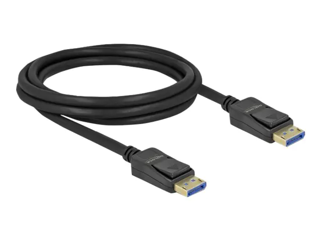 Delock - DisplayPort-Kabel - DisplayPort (M) zu DisplayPort (M) - DisplayPort 2.0 - 2 m - unterstützt 10K 60 Hz (10.240 x 4320) - Schwarz