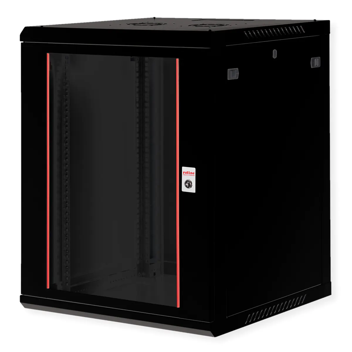 ROLINE Basic Plus - Gehäuse Netzwerkschrank - 600x600 BxT - geeignet für Wandmontage - Jet Black, RAL 9005 - 15U - 48.3 cm (19") 26.21.0292