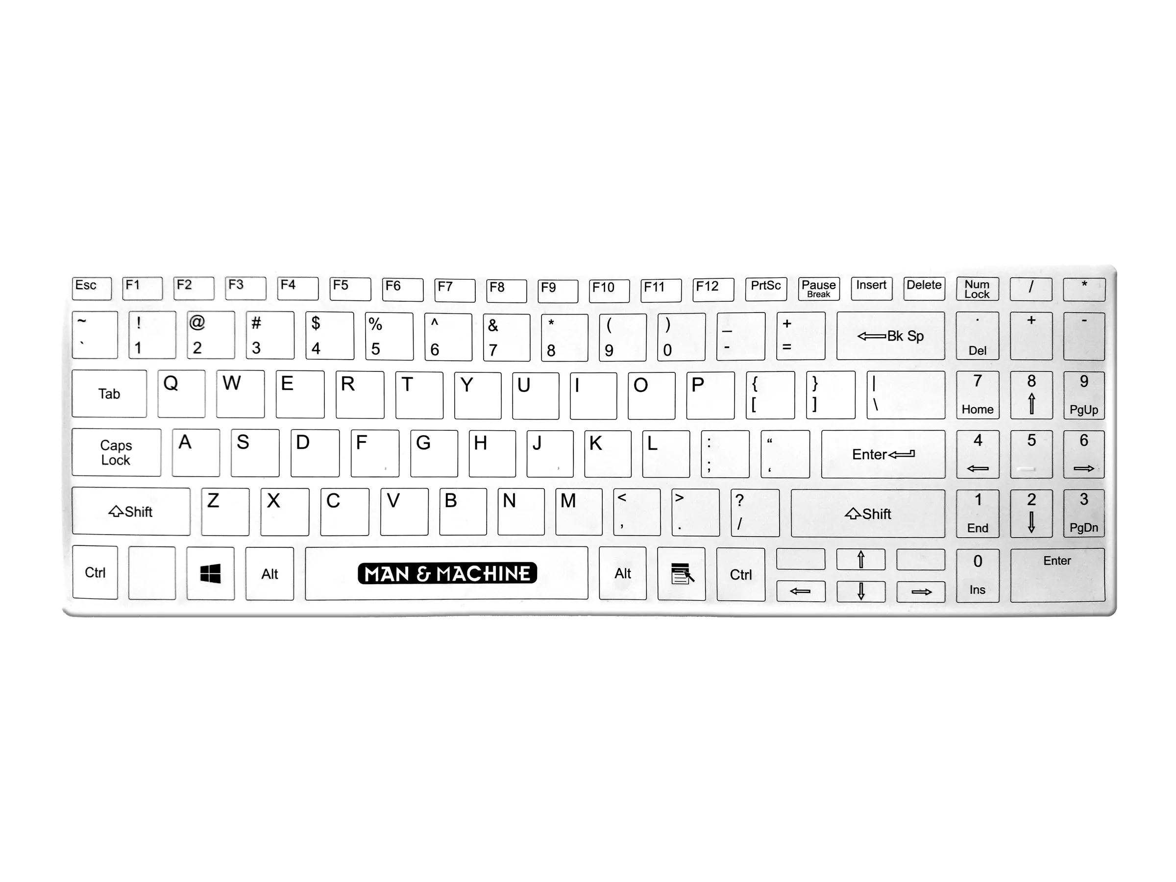 Man-Machine ITs Cool Flat DE white Hygienetastatur - Tastatur - 99 Tasten ICF/DE/W5