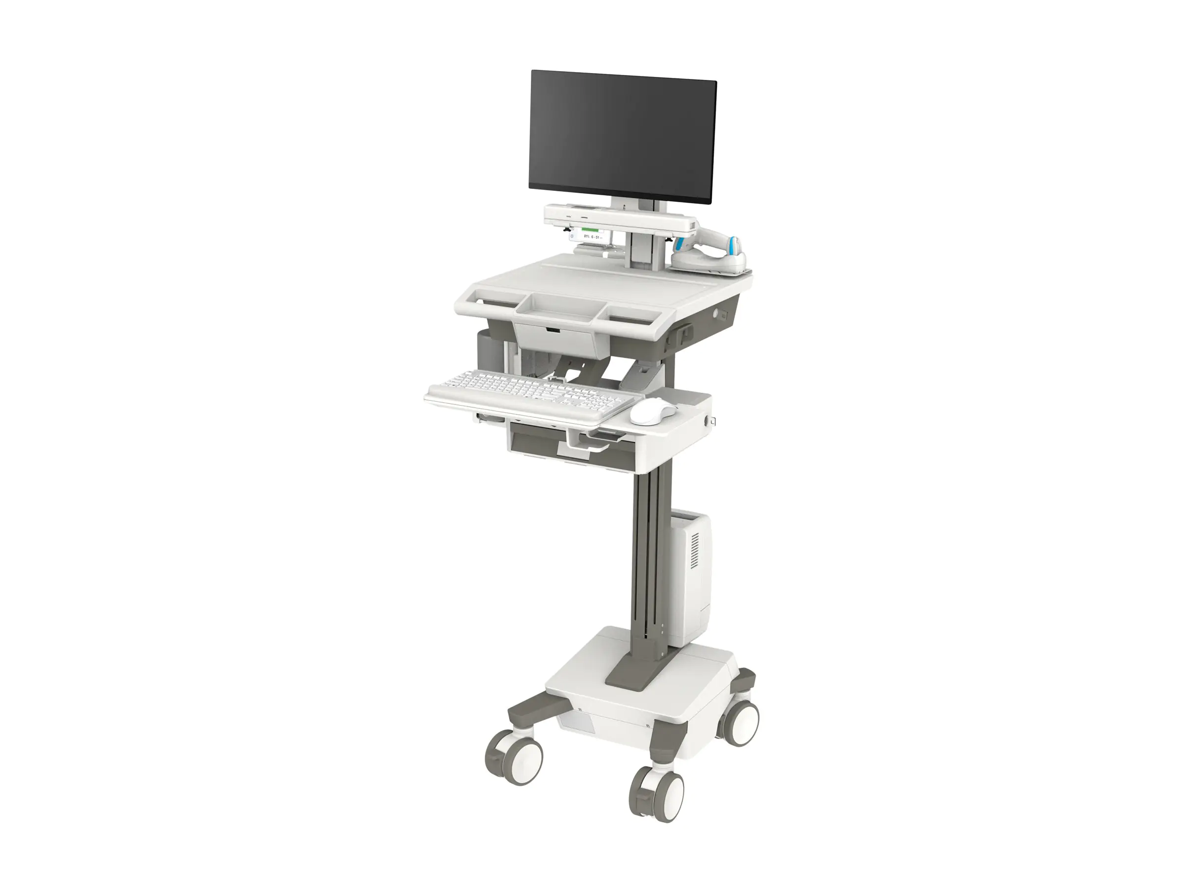 Ergotron Mosaic - Wagen - für LCD-Display / PC-Ausrüstung - verriegelbar - medizinisch - Bildschirmgröße: bis zu 61 cm (bis zu 24 Zoll) M011-0101-120001-1-0