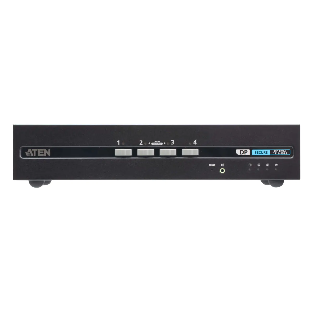 ATEN Secure CS1144DP4 - KVM-/Audio-Switch - DisplayPort, Dual Display, konform mit PSD PP v4.0, USB - 4 x KVM/Audio - 1 lokaler Benutzer - Desktop