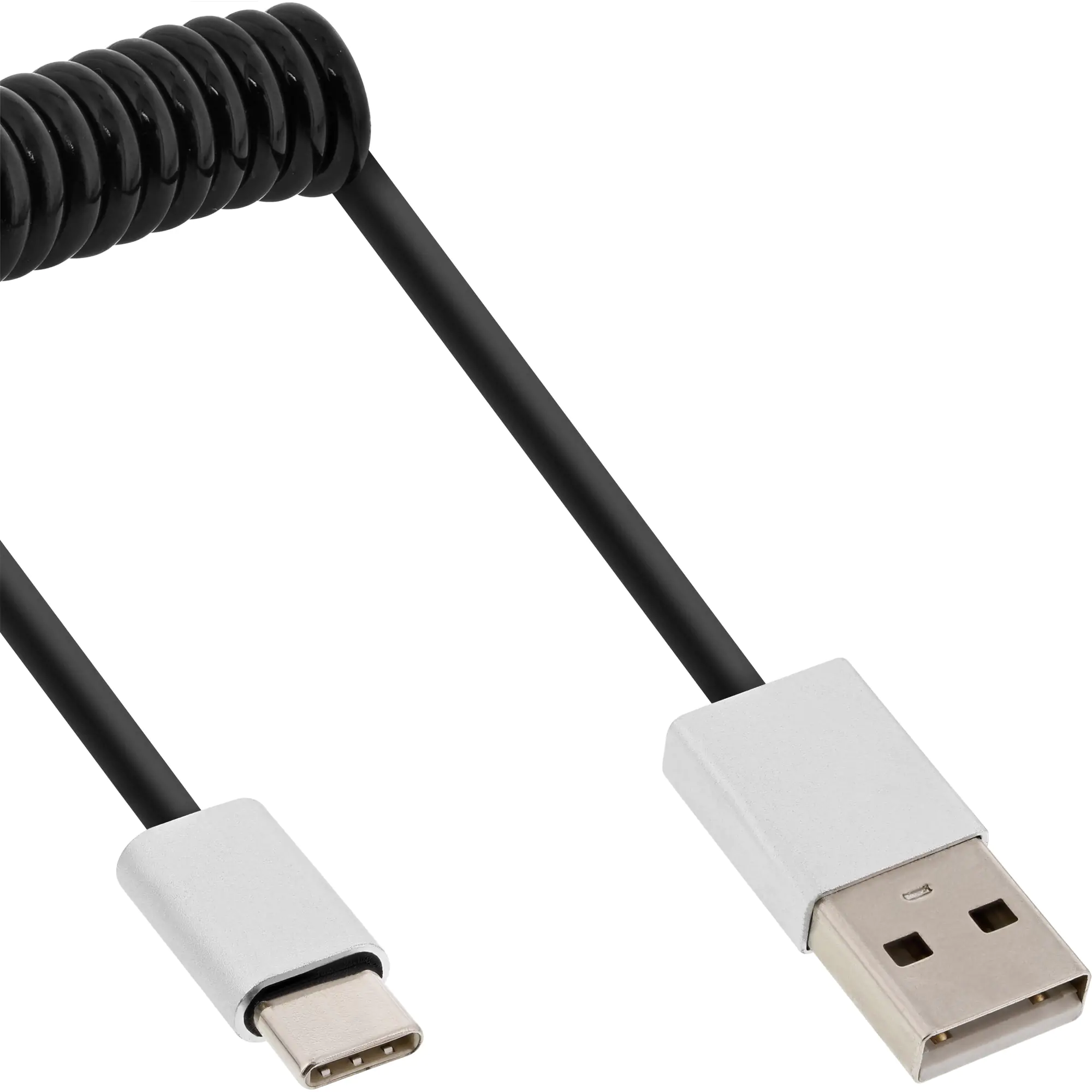 InLine - USB-Kabel - USB (M) bis USB-C (M) - USB 2.0 - 2 m - Schwarz