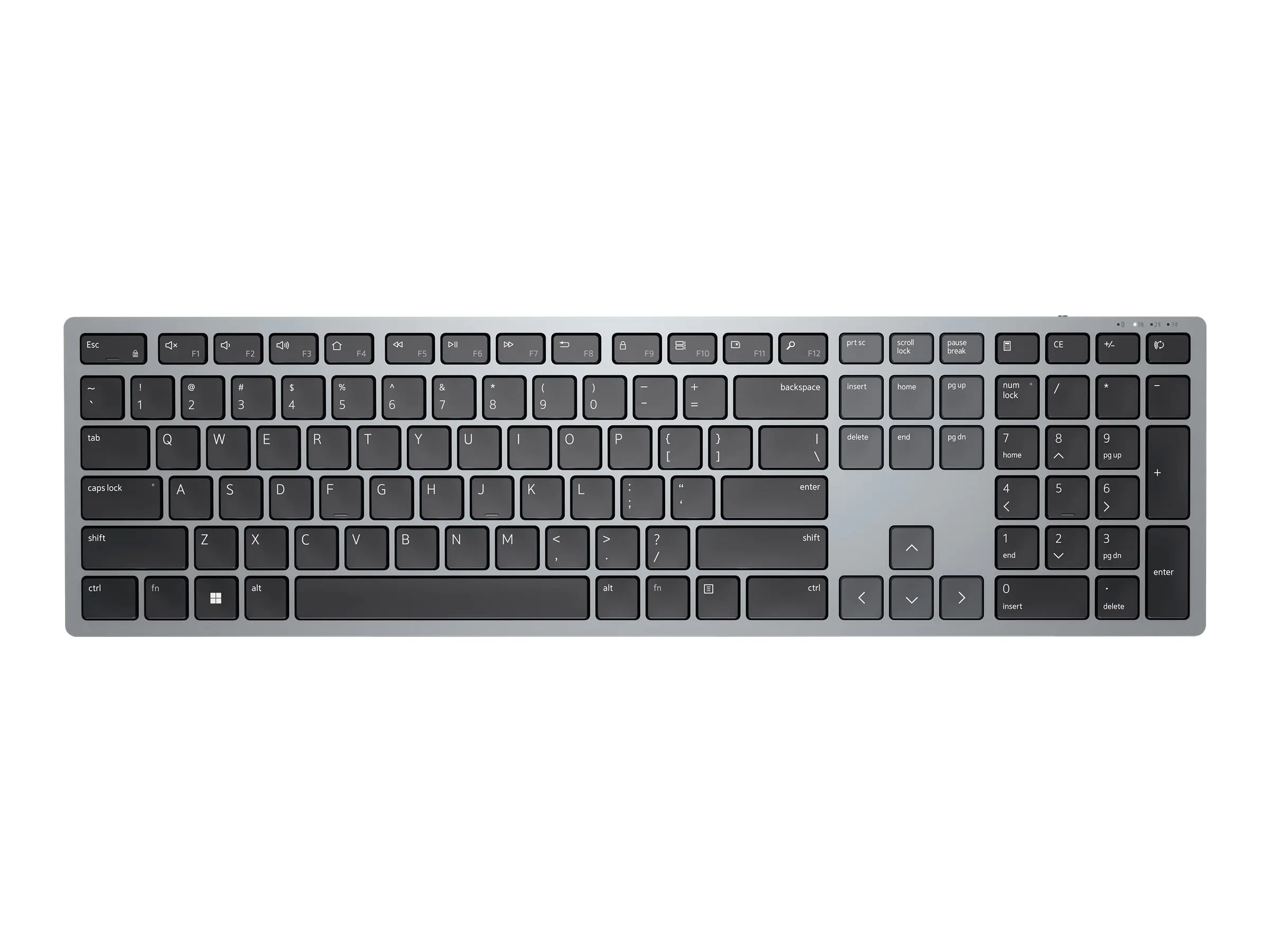 Dell Multi-Device KB700 - Tastatur - kabellos - 2.4 GHz, Bluetooth 5.0 - QWERTY - GB - Grau - mit 3 Jahre Erweiterter Austausch-Service am nächsten Arbeitstag