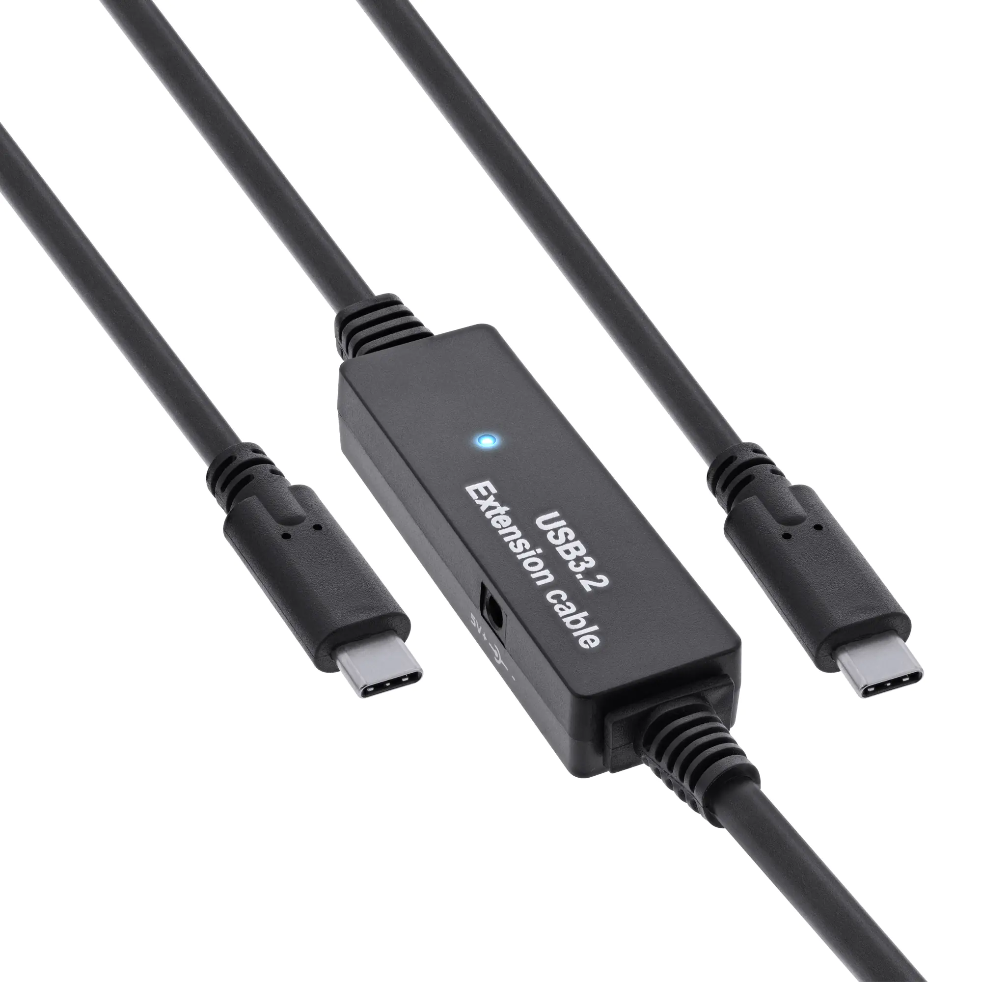 InLine - USB-Kabel - 24 pin USB-C (M) zu 24 pin USB-C (M) - USB 3.2 Gen 1 - 5 m - aktiv - Schwarz