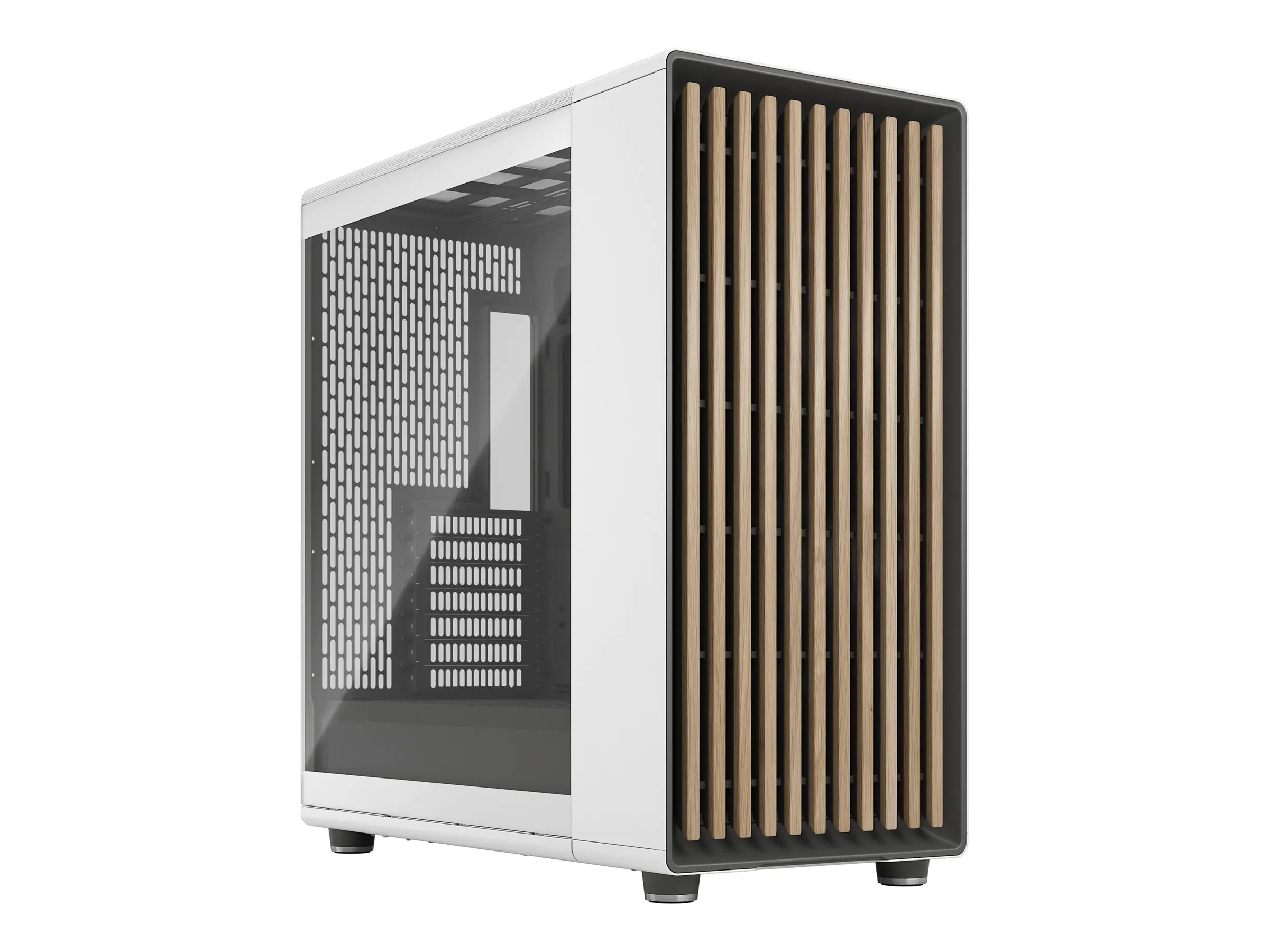 Fractal Design North XL - Tower - E-ATX - Seitenteil mit Fenster (gehärtetes Glas) - keine Spannungsversorgung (ATX) - Chalk White - USB/Audio/Mic