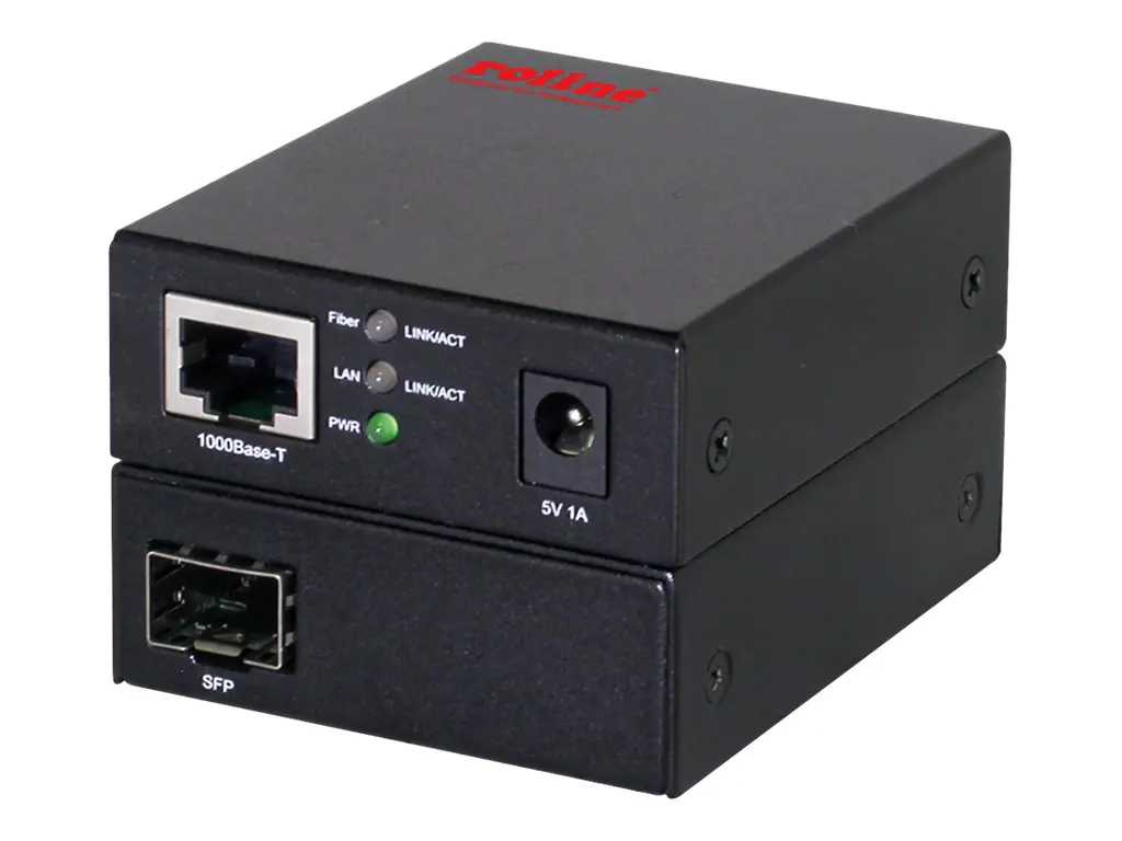 Roline - Medienkonverter - 1GbE - 10Base-T, 100Base-FX, 100Base-TX, 1000Base-T, 1000Base-X - RJ-45 / SFP (mini-GBIC)