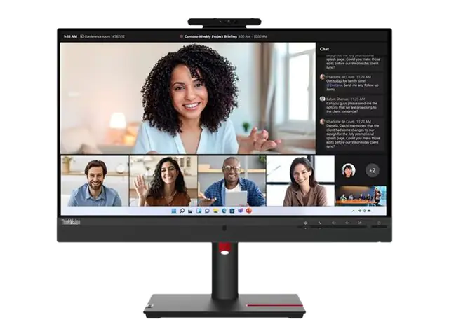 Lenovo ThinkVision T24mv-30 - LED-Monitor - 61 cm (24") (23.8" sichtbar) - 1920 x 1080 Full HD (1080p) - IPS - 250 cd/m² - 1000:1 - 4 ms - HDMI, DisplayPort, USB-C - Lautsprecher - Raven Black - Campus