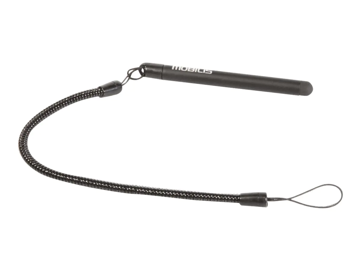 Mobilis Retractable Capacitive Stylus + Spiral Cord - Stylus für Handy, Tablet - Schwarz (Packung mit 10)