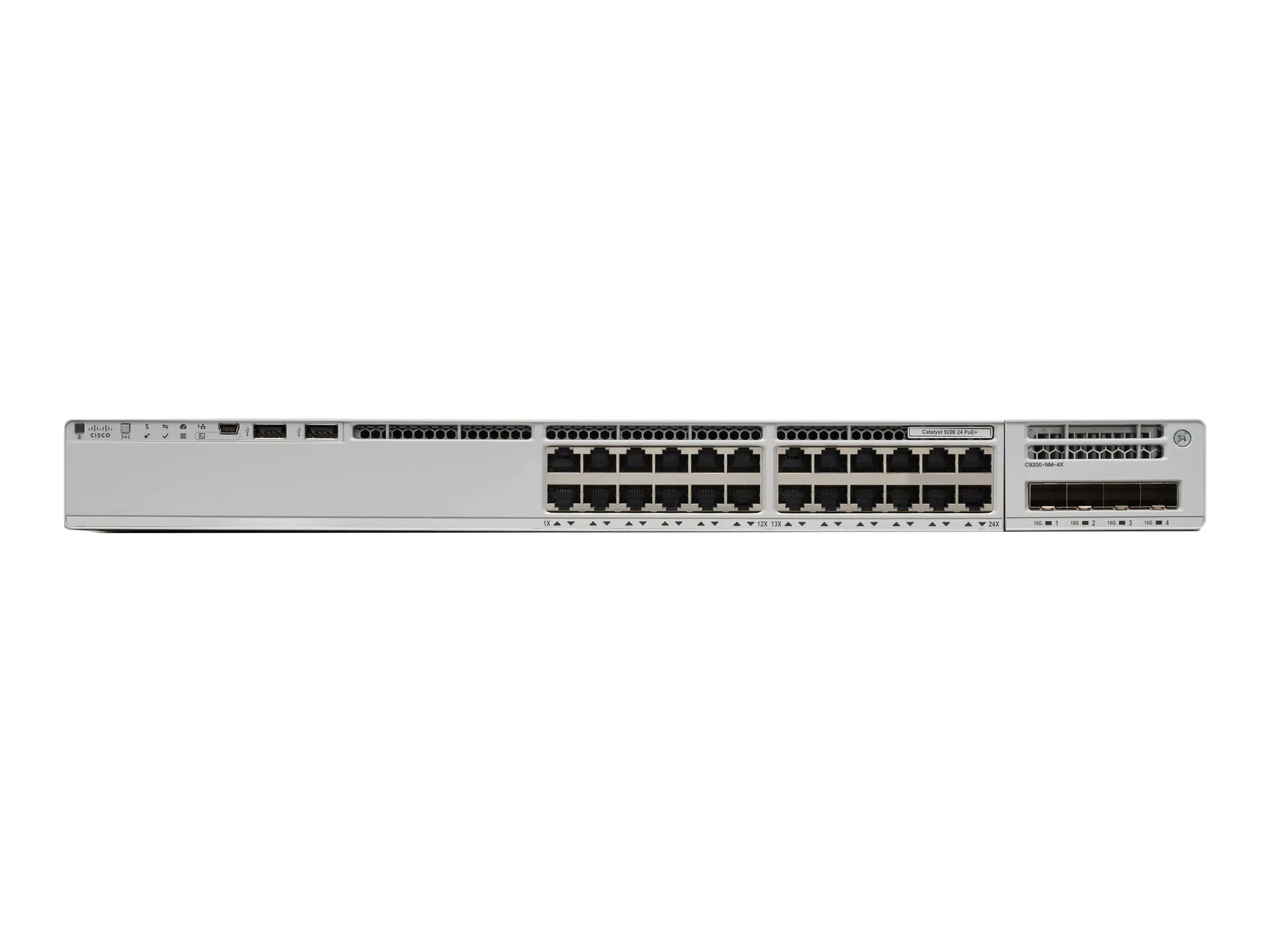Cisco Catalyst 9200 - Network Essentials - Switch - L3 - managed - 8 x 100/1000/2.5G/5G/10GBase-T + 16 x 10/100/1000 (PoE+) - an Rack montierbar - PoE+ (370 W)