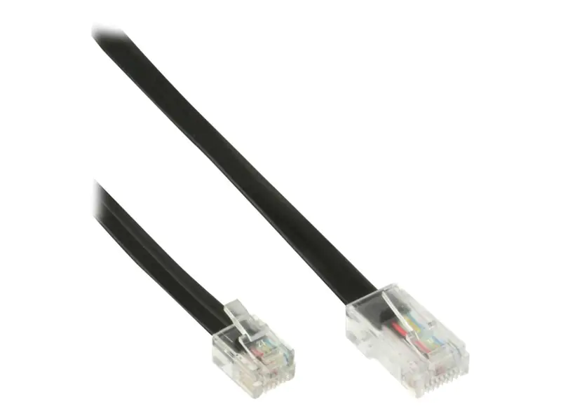 InLine - Telefonverlängerungskabel - RJ-45 (M) zu RJ-12 (M) - 10 m - Schwarz