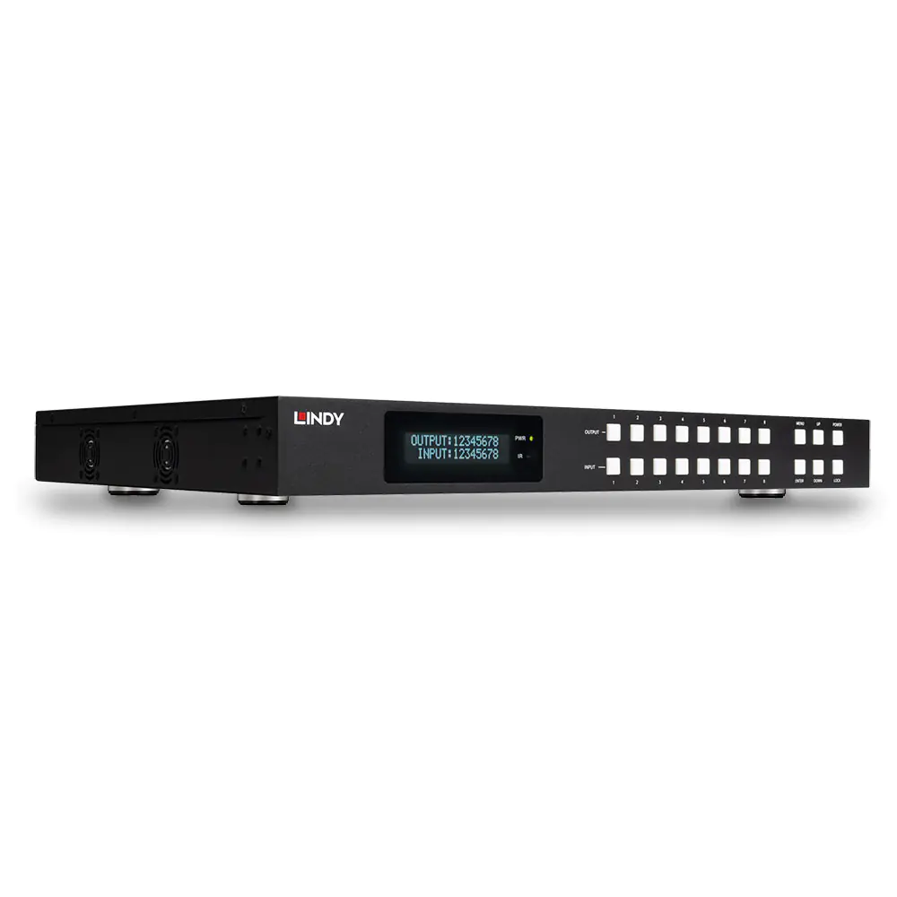 Lindy 8x8 HDMI 4K60 Seamless Multi-View - KVM -Umschalter - IrDA (Infrared)
