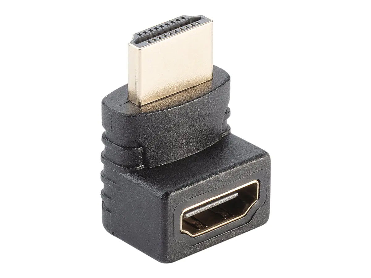 Lindy - HDMI-Adapter - HDMI männlich zu HDMI weiblich - abgeschirmt - 90° Stecker