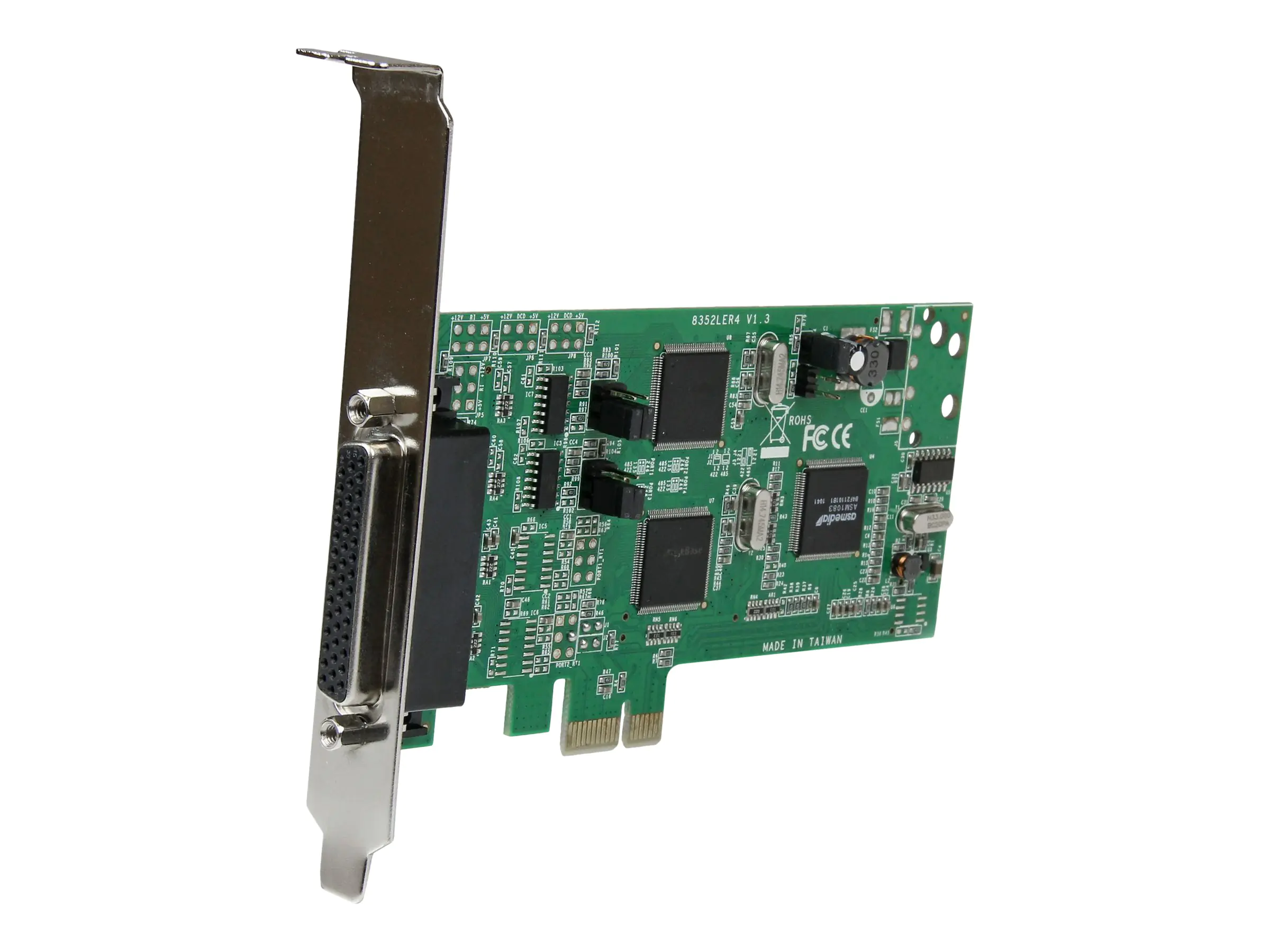StarTech 4 Port Serielle PCI Express Schnittstellenkarte - 2 x RS232 2 x RS422 / RS485 - PCIe Adapter Karte mit Breakout Kabel - Serieller Adapter - PCIe - RS-232, RS-422, RS-485 - 4 Anschlüsse - für P/N: BNDTB10GI, BNDTB210GSFP, BNDTB310GNDP, BNDTB410GSF