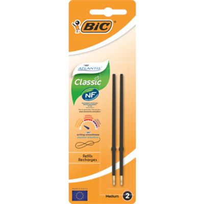 BIC Kugelschreibermine Easy Glide IS1197 892410 0,4mm sw 2 St./Pack.