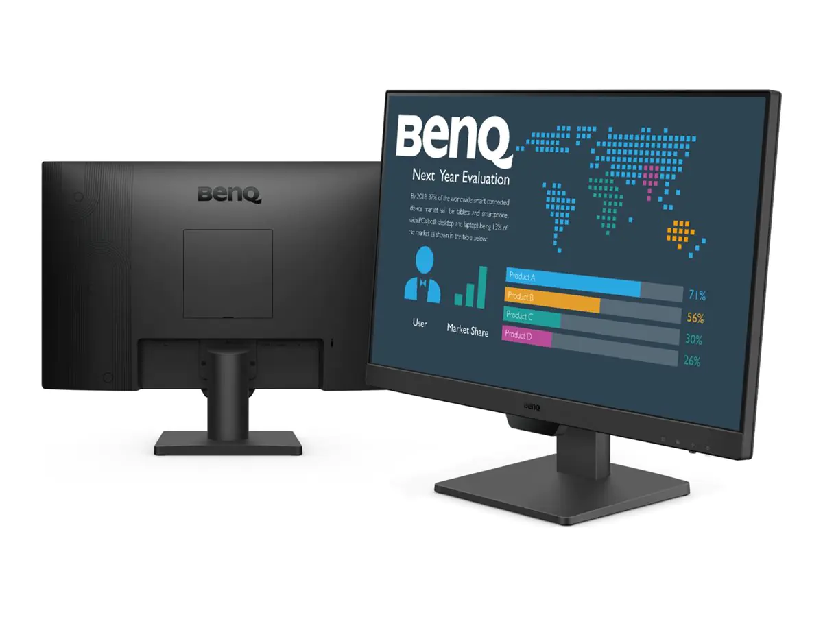 BenQ BL2490 - LED-Monitor - 60.5 cm (23.8") (24" sichtbar) - 1920 x 1080 Full HD (1080p) @ 100 Hz - IPS - 250 cd/m² - 1300:1 - 5 ms - 2xHDMI, DisplayPort - Lautsprecher - Schwarz
