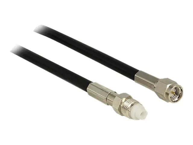 Delock - Antennenkabel - FME (R) bis SMA (S) - 5 m - Koax - Schwarz