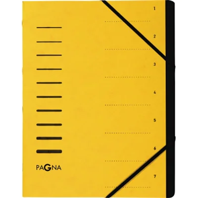PAGNA Ordnungsmappe 40058-05 DIN A4 7Fächer Pressspan gelb