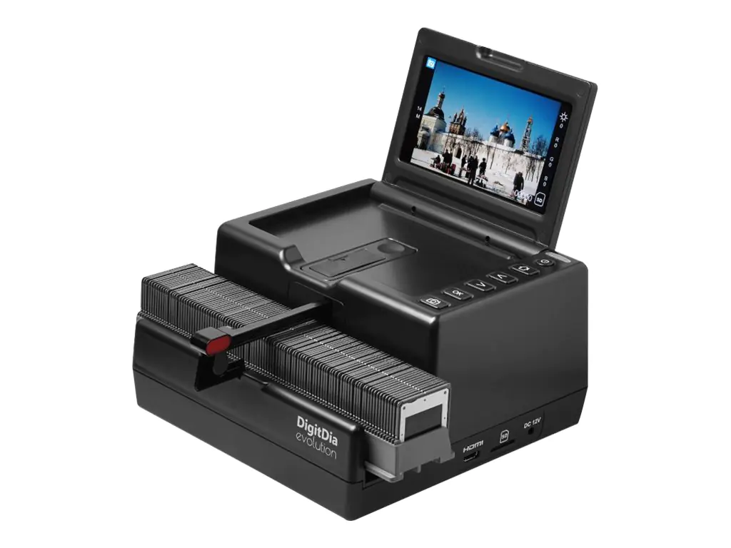 Reflecta DigitDia evolution - Filmscanner (35 mm) - CMOS - 35 mm-Film - 4608 dpi x 3072 dpi - automatischer Dokumenteneinzug (50 Dias) - HDMI
