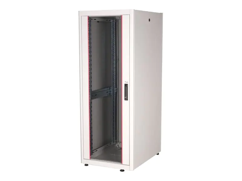 Equip Basic Flex Line - Schrank Netzwerkschrank - 600x800 mm, mit Glastür, abnehmbare und abschließbare Paneele, montiert - freistehend - Hellgrau, RAL 7035 - 32U - 48.3 cm (19") EBF-32-6080-G-BAAA