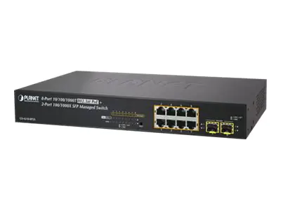 PLANET GS-4210-8P2S - Switch - L4 - managed - 8 x 10/100/1000 (PoE+) + 2 x SFP - an Rack montierbar - PoE+ (120 W)
