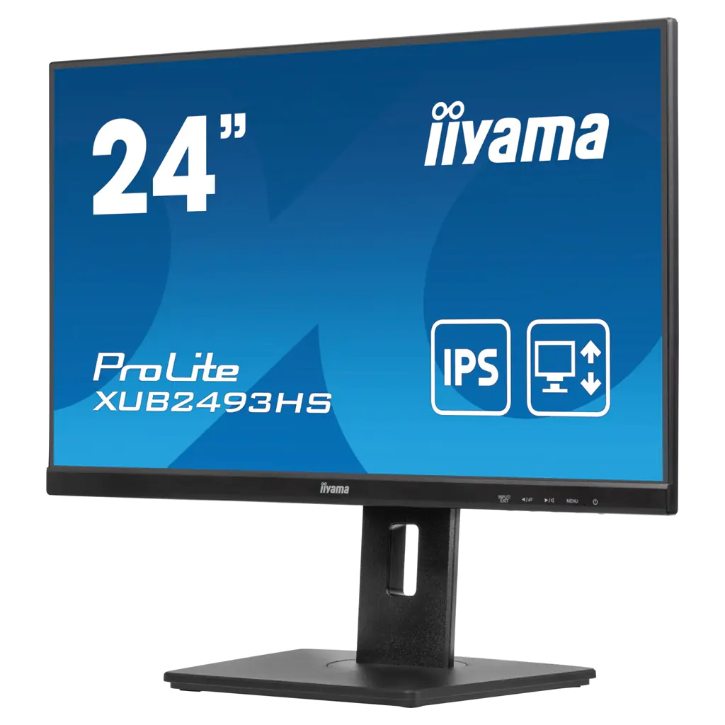 Iiyama ProLite XUB2493HS-B6 - LED-Monitor - 61 cm (24") (23.8" sichtbar) - 1920 x 1080 Full HD (1080p) @ 100 Hz - IPS - 250 cd/m² - 1300:1 - 0.5 ms - HDMI, DisplayPort - Lautsprecher - Schwarz, Matte
