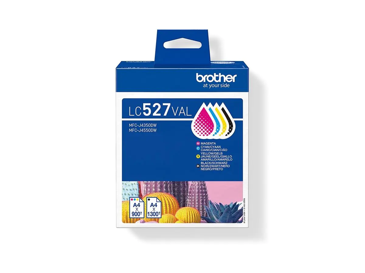 Brother LC527 Value Pack - 4er-Pack - Schwarz, Gelb, Cyan, Magenta - original - Hängebox - Tintenpatrone - für Brother MFC-J4350DW, MFC-J4550DW