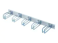 Rittal Rangierpanel, RAL 7035, 2HE mit 5 Kabelführungsbügeln (Stahl)