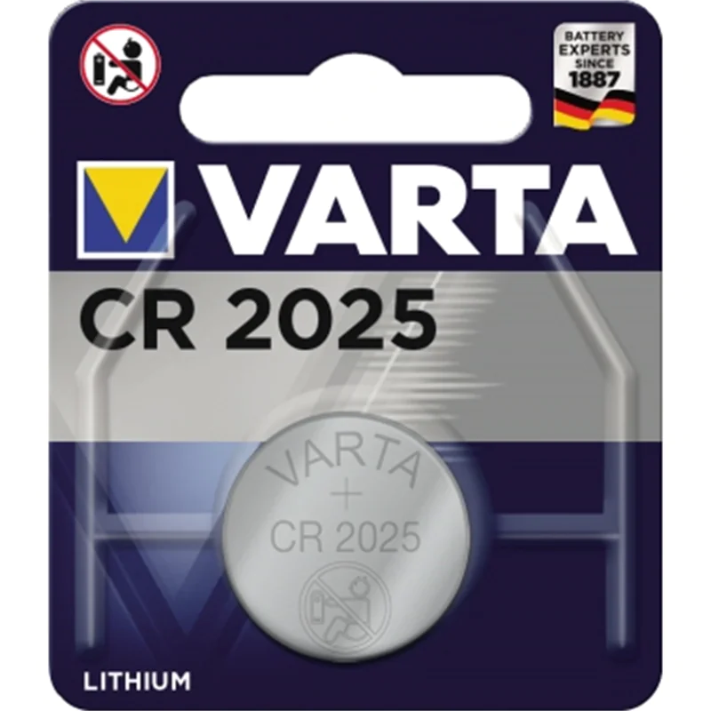 Varta -CR2025, Einwegbatterie, CR2025, Lithium, 3 V, 1 Stück(e), Metallisch 6025101401