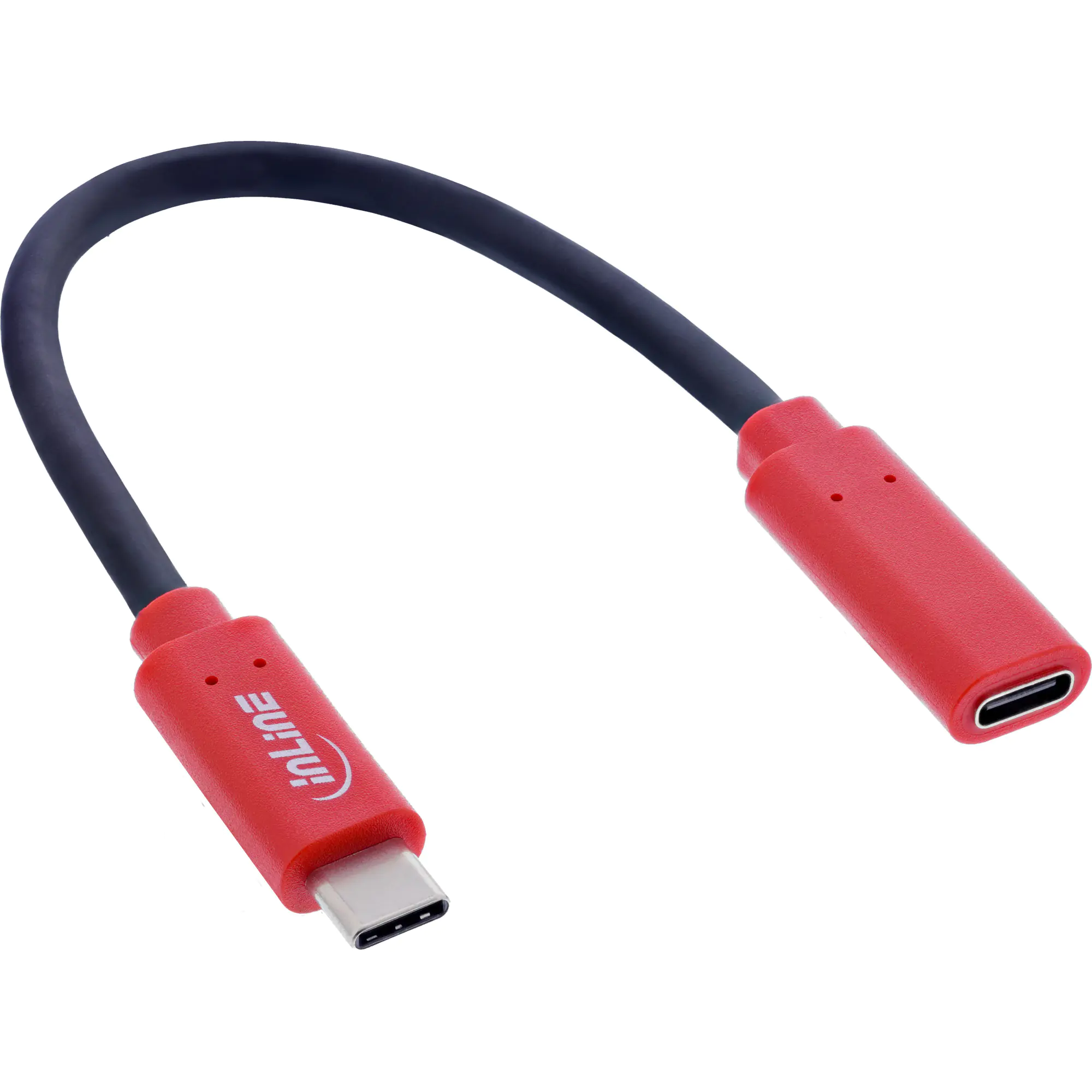 InLine USB-Datenblocker - Adapterkabel USB-C Stecker an Buchse - 0,2 m - 240 W PD