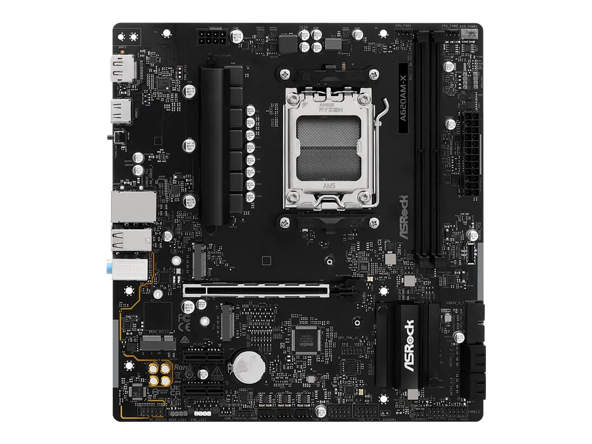 ASRock A620AM-X AM5 mATX HDMI/DP DDR5 - AMD Sockel AM5 (Ryzen Zen4) - Micro/Mini/Flex-ATX