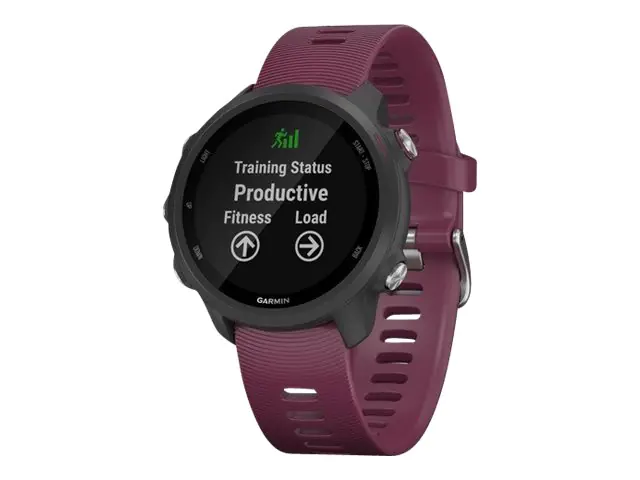 Garmin Forerunner 245 - Schwarz - Sportuhr mit Band - Silikon - merlot - Handgelenkgröße: 127-204 mm - Anzeige 3 cm (1.2") - Bluetooth, ANT+ - 38.5 g