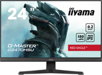 Iiyama G-MASTER Red Eagle G2470HSU-B6 - LED-Monitor - Gaming - 61 cm (24") (23.8" sichtbar) - 1920 x 1080 Full HD (1080p) @ 180 Hz - Fast IPS - 300 cd/m² - 1000:1 - 0.2 ms - HDMI, DisplayPort - Lautsprecher - Schwarz, Matte