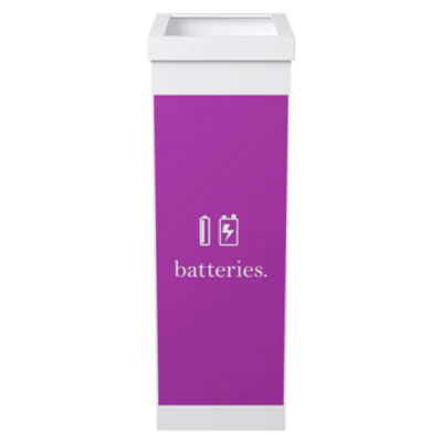 Paperflow Abfallsammelsystem 36,6 x 76 x 26,3 cm (B x H x T) 60l 1 Sortierfach Polystyrol weiß/lila