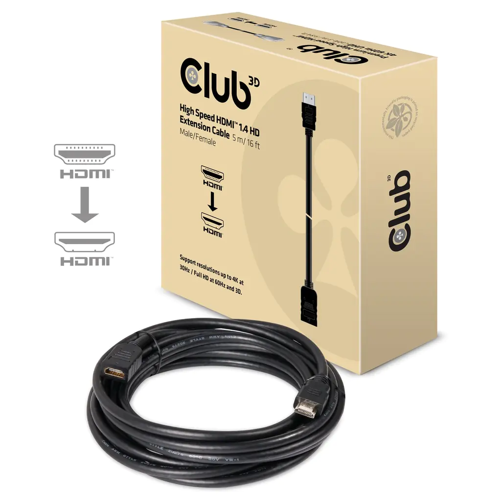 Club 3D High Speed HDMI 1.4 Verlängerungskabel 5m CAC-1320