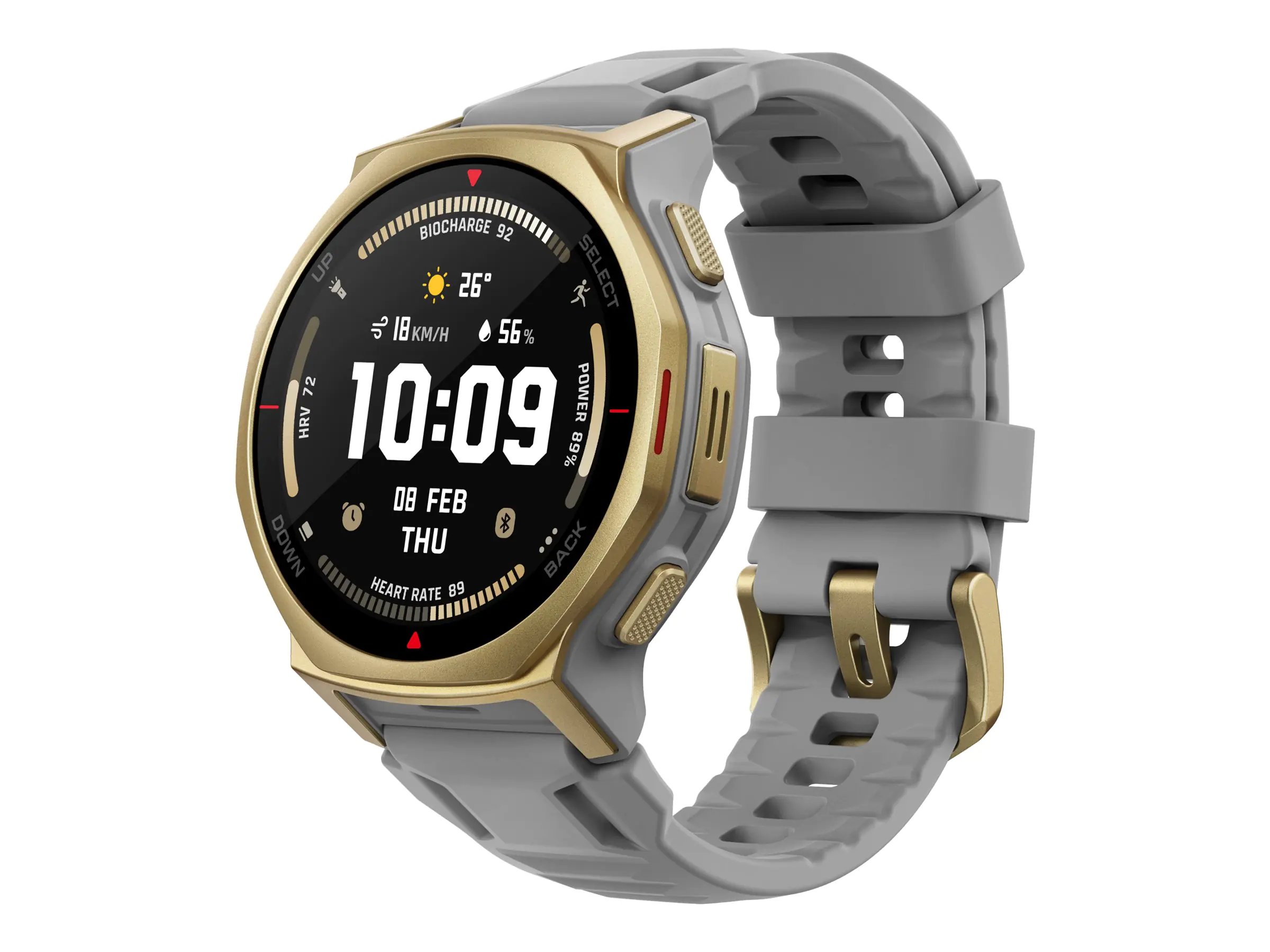 Amazfit T-Rex 3 Pro - 44 mm - intelligente Uhr mit Riemen - Silikon - Handgelenkgröße: 140-205