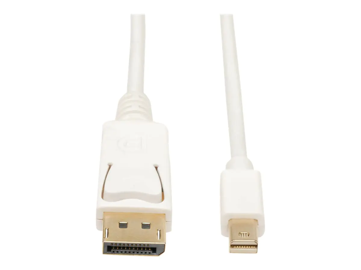 Eaton Tripp Lite Series Mini DisplayPort to DisplayPort Adapter Cable, 4K 60Hz (M/M), DP Latching Connector, White, 6 ft. (1.8 m) - DisplayPort-Kabel - Mini DisplayPort (M) zu DisplayPort (M) - 1.83 m - weiß