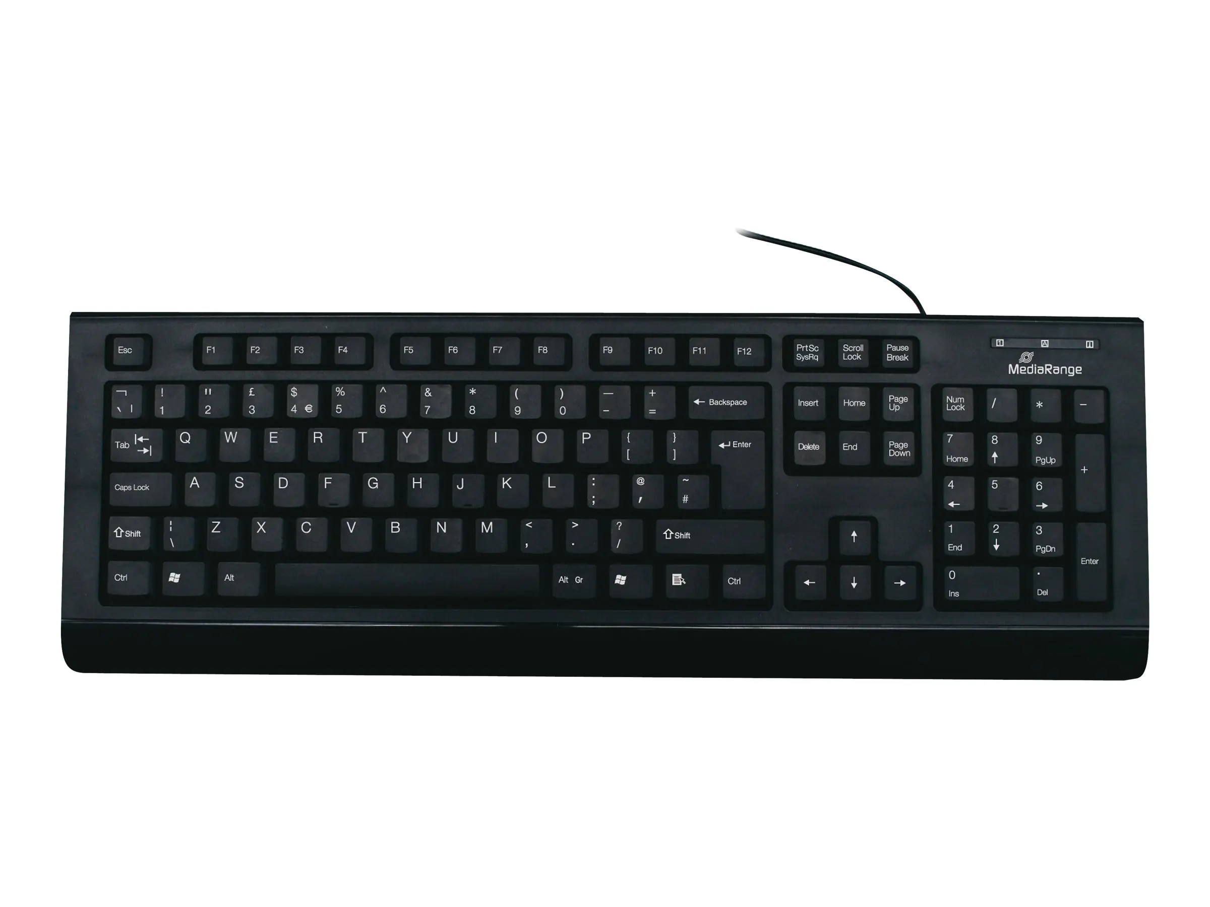 MediaRange MROS101 - Tastatur - USB - QWERTY - GB - Schwarz