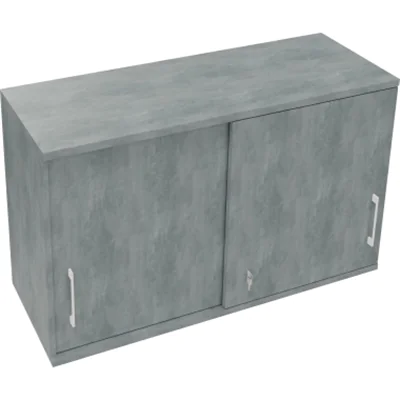 Aufsatz Schiebetürenschrank 2OH B1200xT442xH736mm Beton hell