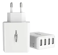 ANSMANN Home Charger HC430 - Netzteil - 30 Watt - 6 A - 4 Ausgabeanschlussstellen (USB) - weiß
