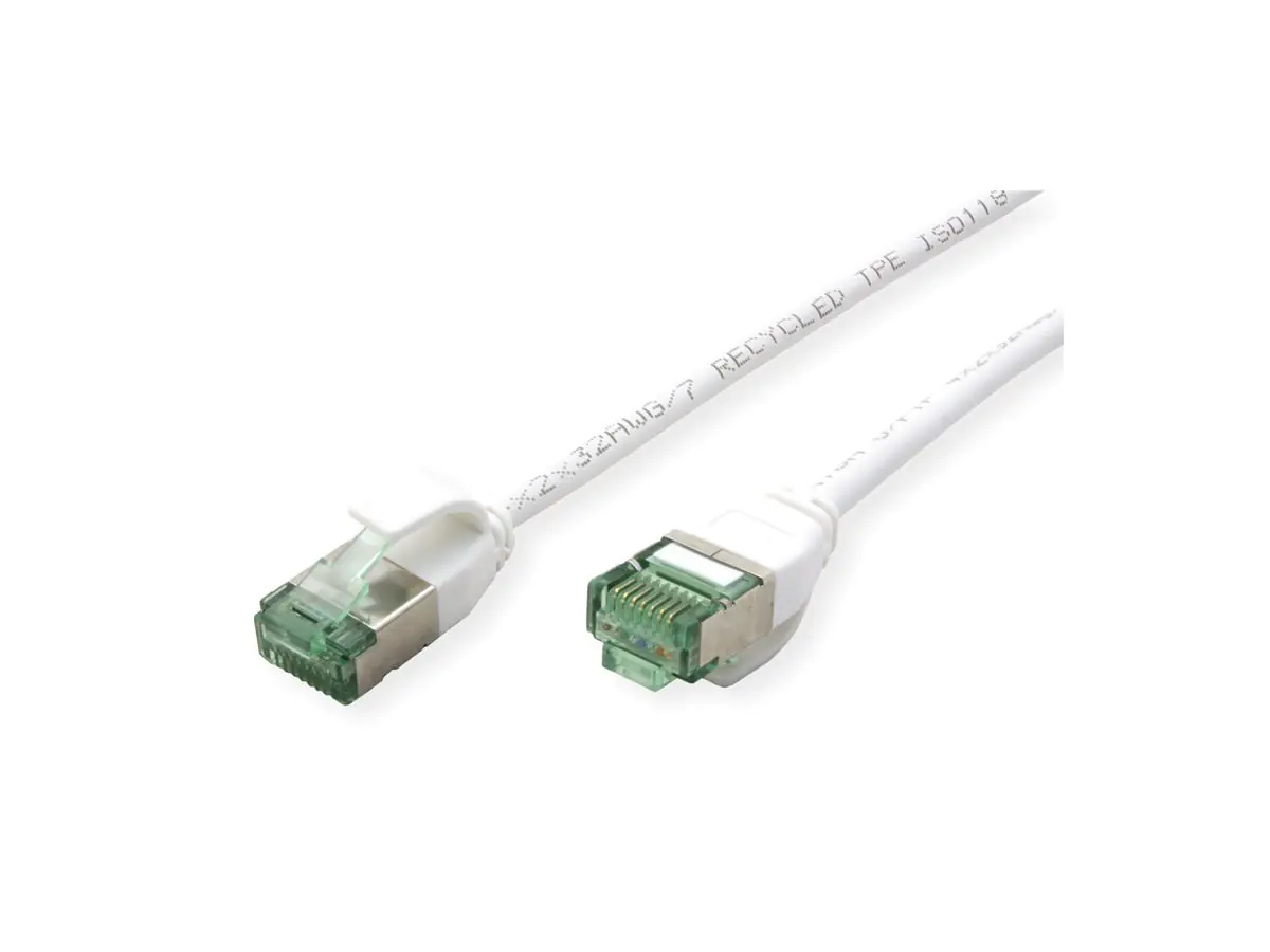 ROLINE RM U/FTP Patchkabel Kat.6A/Kl.EA SLIM weiss 5m - FTP
