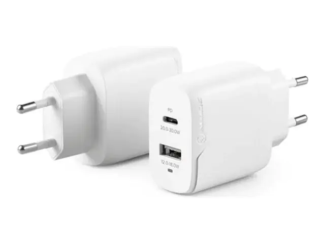 Alogic Rapid Power - Netzteil - GaN - 32 Watt - PD - 2 Ausgabeanschlussstellen (USB-C, USB) WCG2X32-EU