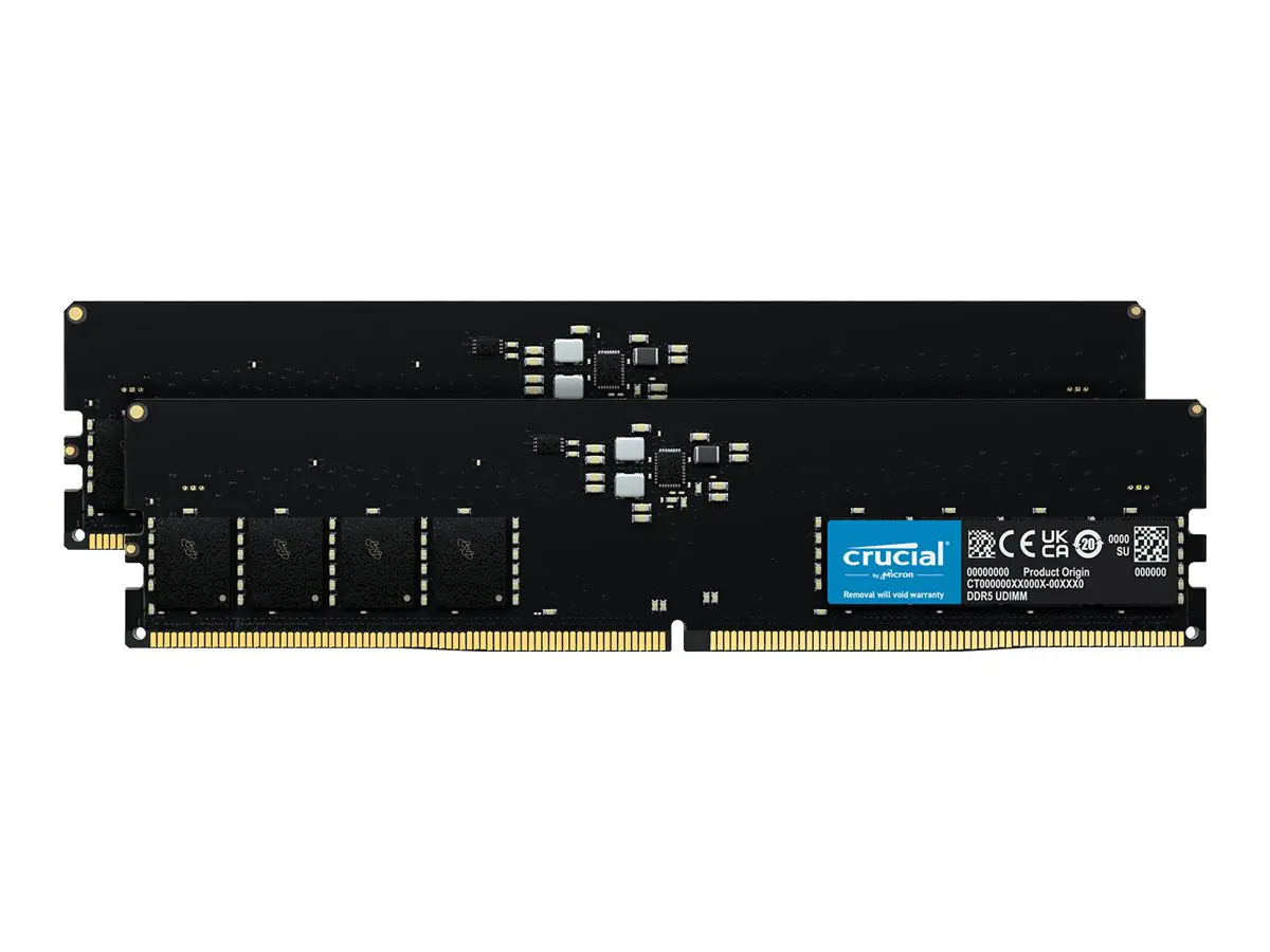 Crucial - DDR5 - Kit - 64 GB: 2 x 32 GB - DIMM 288-PIN - 4800 MHz / PC5-38400 - CL40 - 1.1 V - ungepuffert - non-ECC