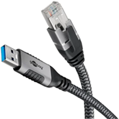 Goobay Ethernet-Kabel USB-A auf RJ45 3 m - verbindet Router Modem oder Netzwerk-Switch