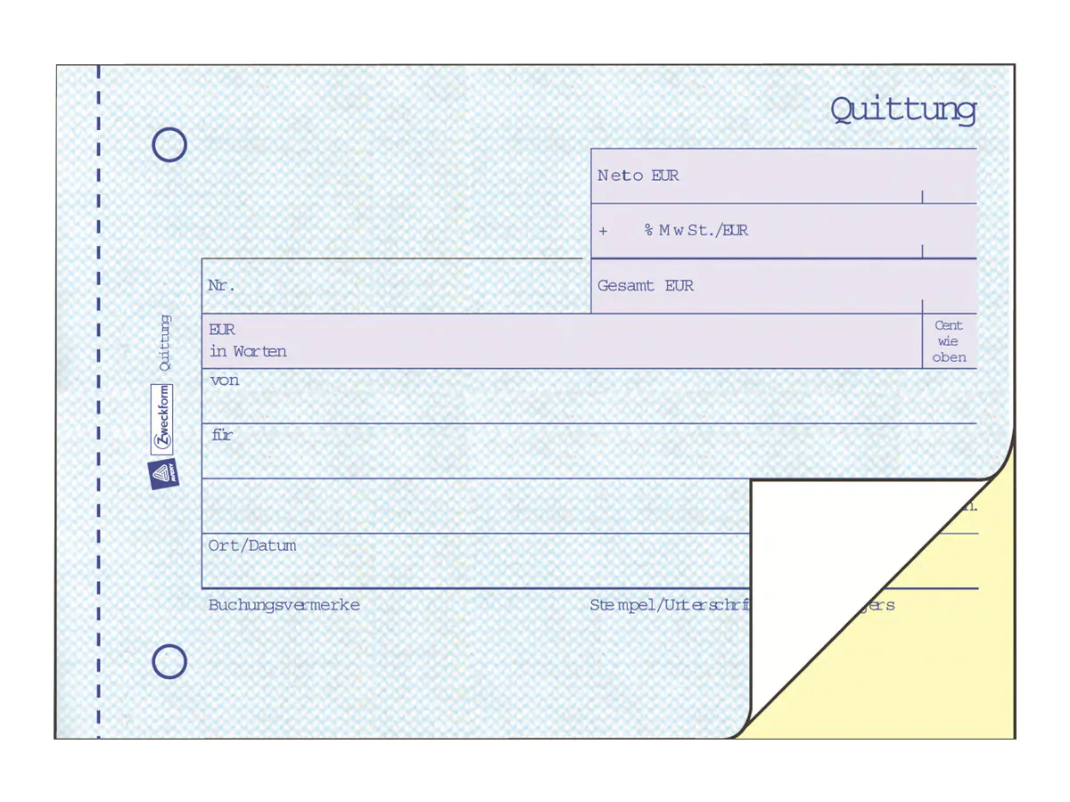 Avery Zweckform Quittung - 40 Blatt - A6 (105 x 148 mm) 1735