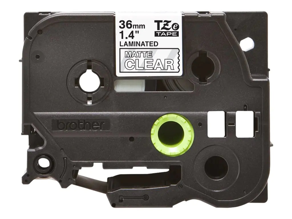 Brother TZe-M65 - Matt - Klebstoff - weiß auf transparent matt - Rolle (3,6 cm x 8 m) 1 Kassette(n) laminiertes Band - für P-Touch Cube XP PT-910BT